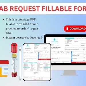 Lab Request Form Template for Providers | FNP, PA, MD, Privately Owned Practice