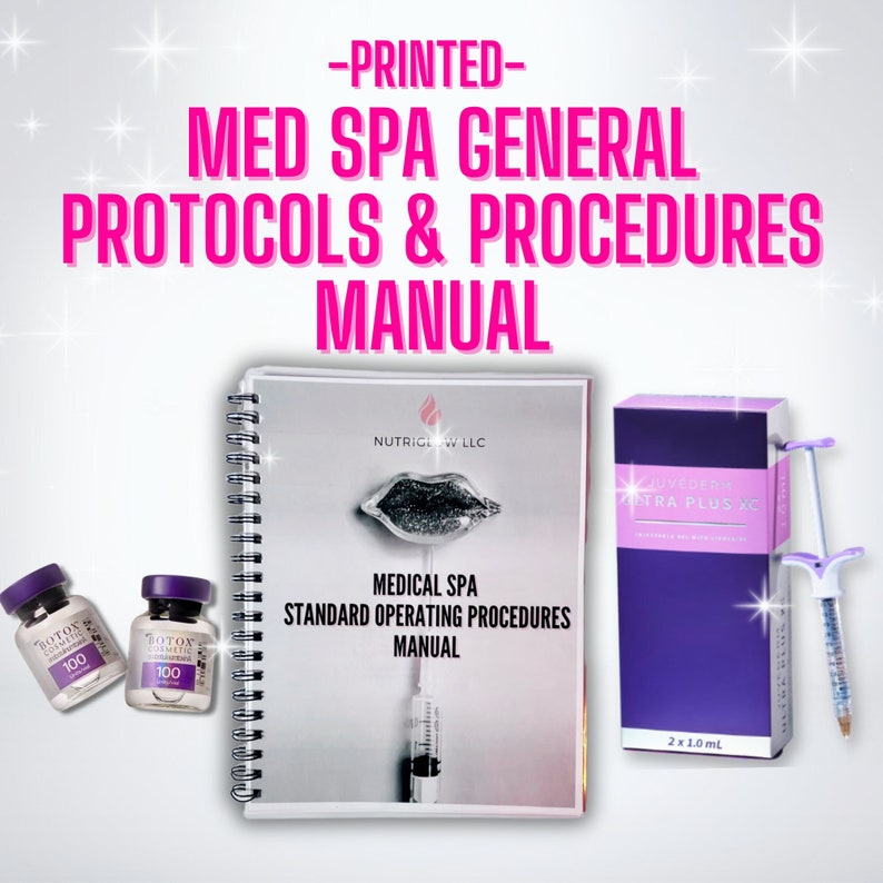 Med Spa Comprehensive Procedural Manual / PRINTED CUSTOM Etsy