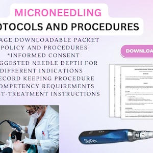 Microneedling Policies and Procedures Manual for Aesthetic Providers | MedSpa Business | Includes Standing Order | 12 Pages