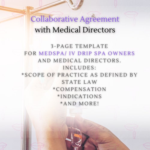 Collaborative Agreement // Medical Director // IV Therapy // Etsy