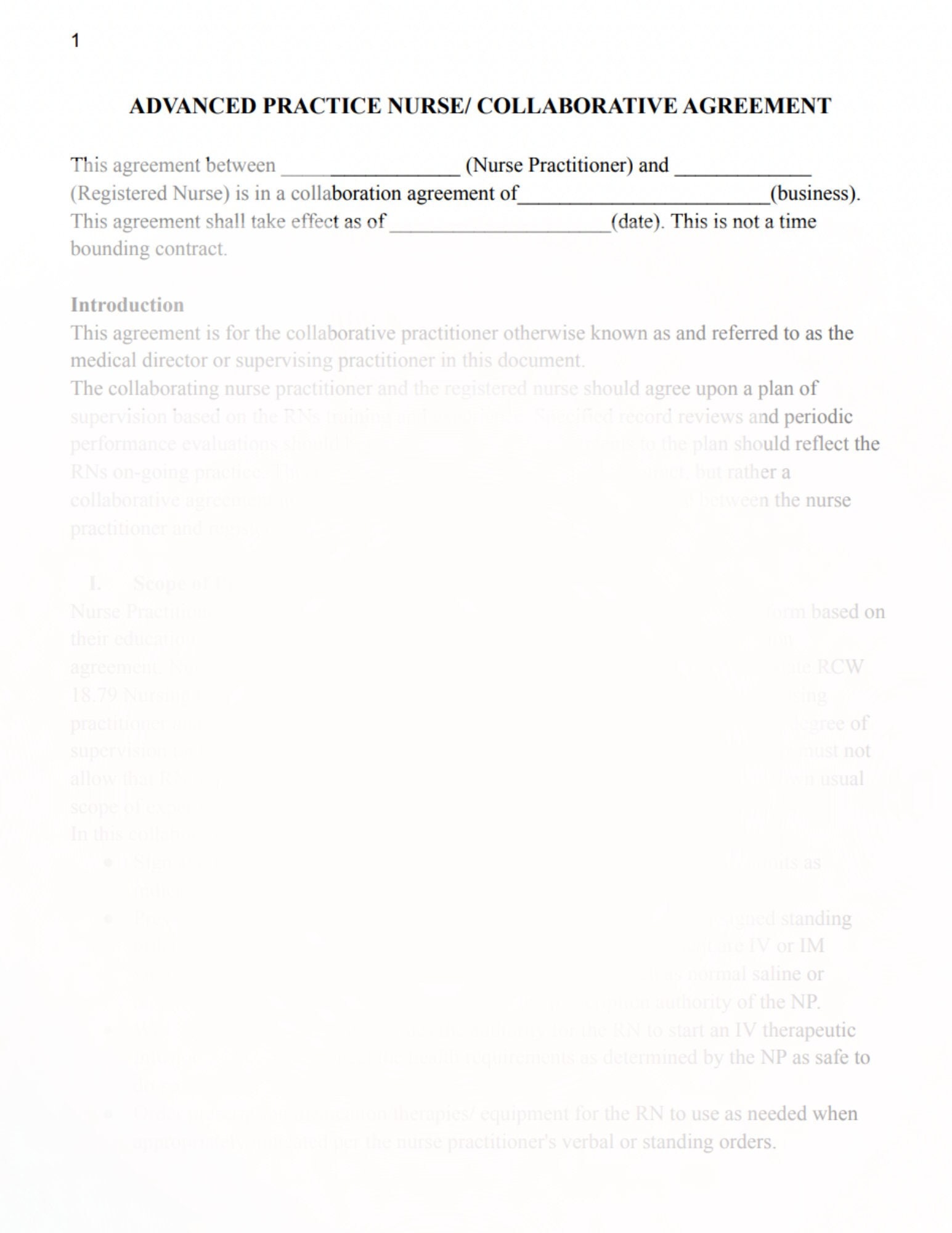 Collaborative Agreement // Medical Director // IV Therapy // Etsy