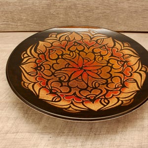 Assiette de présentation vintage Poole Pottery, forme égéenne, 5 grands modèles, 34 cm (13,5 pouces), Diana Davis, style Mid-Century Modern