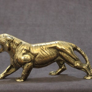 Tiger Statue, Tiger Sculpture, Tiger Decor, Handmade Brass, Office Decor, Home Decor, Table Decor, Handmade Gift