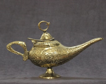 Aladdin Magic Lamp, Vintage oil lamp, Aladdin Lamp, Magic Lamp, Table Decor, Home Decor, Office Decor, gift, Brass Casting