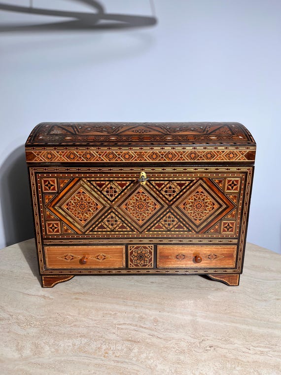 Grote ingelegde sieraden kist