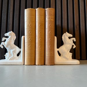 ceramic horse bookends