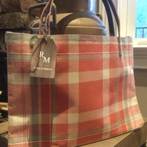 Plaid tote