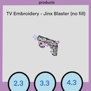 Tv embroidery - Jinx Blasters
