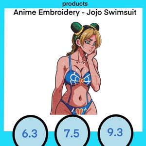 Anime Embroidery - Jojoo Swimsuit