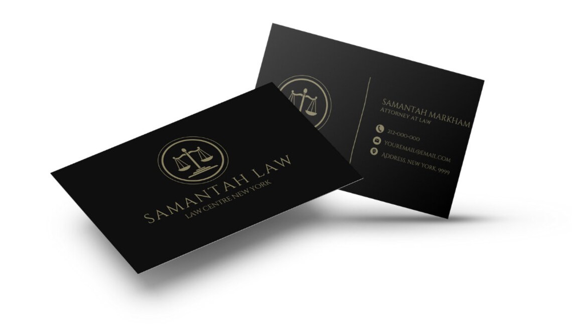 Lawyer Business Card Template Canva DIY Business Card Template Law
