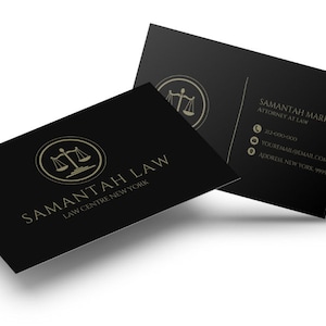 Modèle de carte de visite avocat Canva - Modèle de carte de visite bricolage - Droit - Avocat - Téléchargement instantané - Imprimable