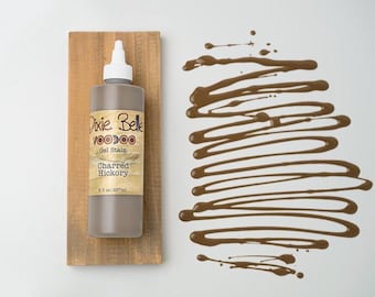 8oz. VooDoo Gel Stain | Furniture Stain | Wood Stain | Gel Stain | Charred Hickory |  Natural Wood Stain | VooDoo Stain | Dixie Belle