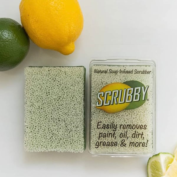 Soap - Scrubby Soap - Hand Soap - Paintbrush Soap - All-Purpose Soap - Lemon/Lime Soap - Loofah Soap - Heavy Duty Soap - Lemon/Lime Scrubby