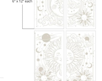 SALE! Dixie Belle | Furniture Transfer |Lunar Solstice | Easy to Use | Decoupage | Designer Look | Artisan | Celestial | Furniture Rub-on