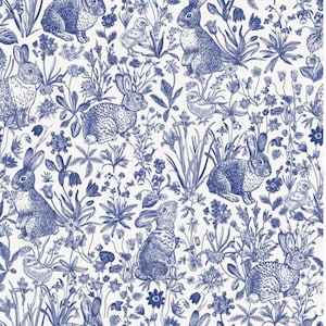 Dixie Belle Furniture Decoupage Rice Paper - Springtime Toile - Bunny Toile - Rabbit Toile - Blue Toile - Easy Decoupage - Rice Paper