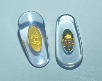 Rayban slide on branded nose pads post type Gold Silver