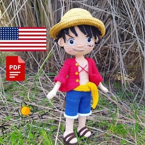 Pirate Adventure toy doll crochet pattern in English language