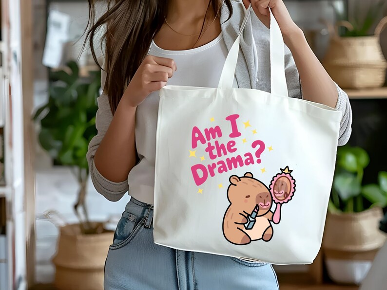Am I the Drama Capybara PNG Sticker: Funny Trendy T-shirt Design ...