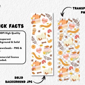 Puede incluir: Un dise&ntilde;o digital con ilustraciones oto&ntilde;ales, incluyendo calabazas, libros, hojas, caf&eacute; y una bufanda. El dise&ntilde;o incluye el texto "Books" y "Little Pickles Lane". Disponible en formatos PNG y JPG.