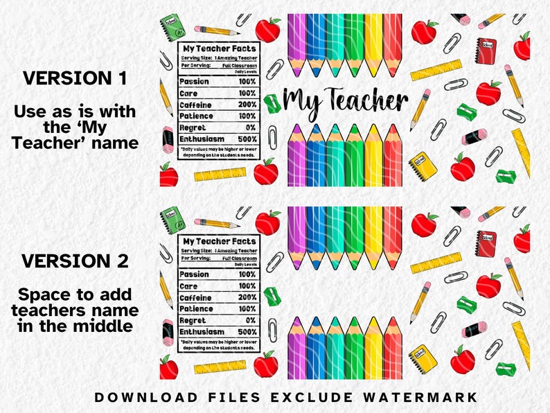 Back-to-school themed digital PNG design wrap for 16oz Libbey glass cans, featuring colorful rainbow pencils, apples, rulers, sharpeners, erasers, notebooks, and paperclips. Ideal for sublimation printing or UV DTF and DTF transfers. A bright and fun gift for teachers, students, or classroom decor. Perfect for creating unique teacher appreciation tumblers or educational accessories with a cheerful school supply theme.