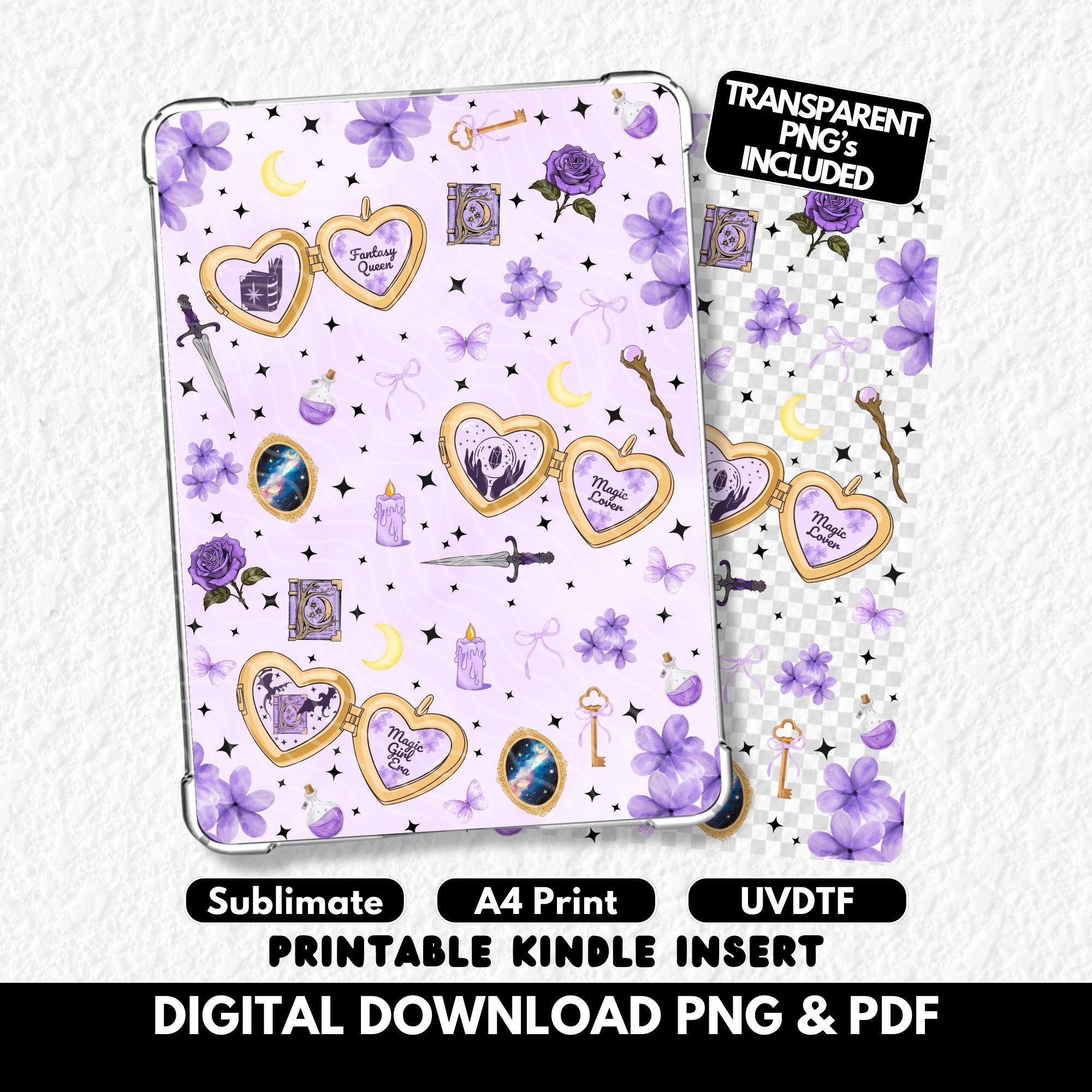 Fantasy Kindle Case Printable Insert, Romantasy Bookish Girls ...