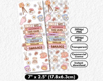 Marcapáginas "Cozy Readers" (Diseño PNG), Book Club Bookish Booktok imprimible por sublimación y UVDTF (Descarga digital)