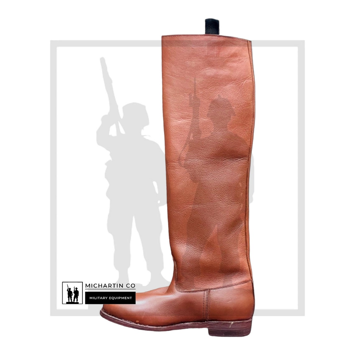 Custom Made Brown Leather Long Boots With Leather Sole Bikers Etsy