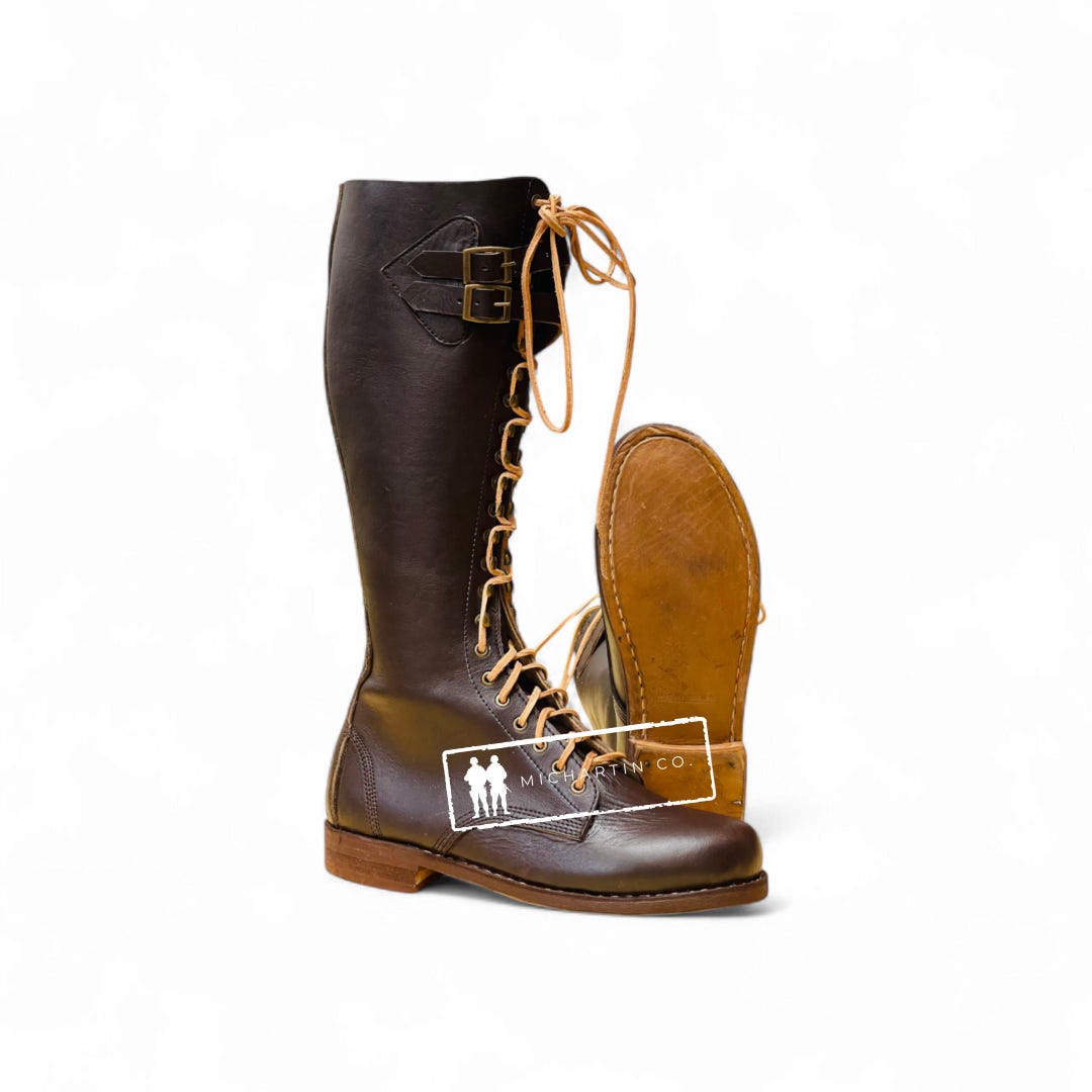 Handcrafted Tall Brown Leather Riding Boots: Unisex Equestrian Style - Etsy