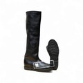 Handmade Black Leather Knee-High Boots: Unisex Historical Riding Boots product logo