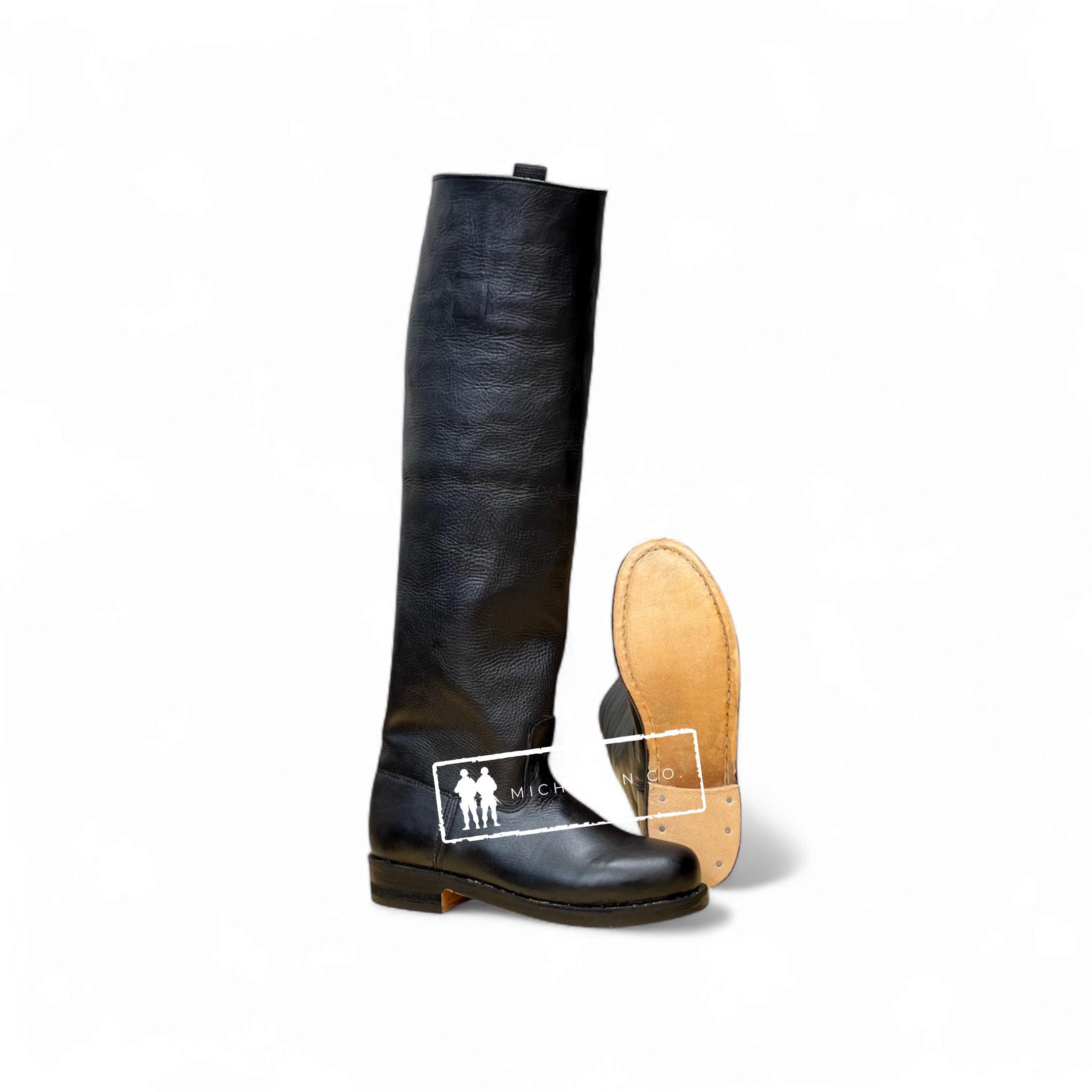 Bottes D'équitation Vintage En Cuir (Femme, UK 3) – Avec Extenseurs