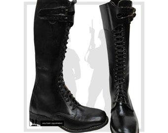 Black Leather Horse Riding Boots With Flap | Handmade Leather Boots | Long Boots | Fashion Boots for Men & Women