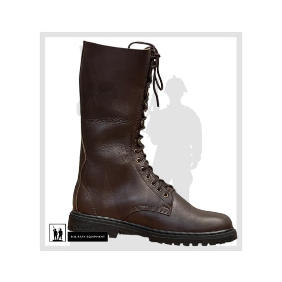 Custom Handmade Brown Leather Ankle High US Boot With Hooks Horseback Riding Boot Unisex Long Boots Fashion Boots In All Sizes