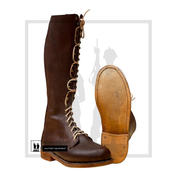 Knee high lace up work boots cheap
