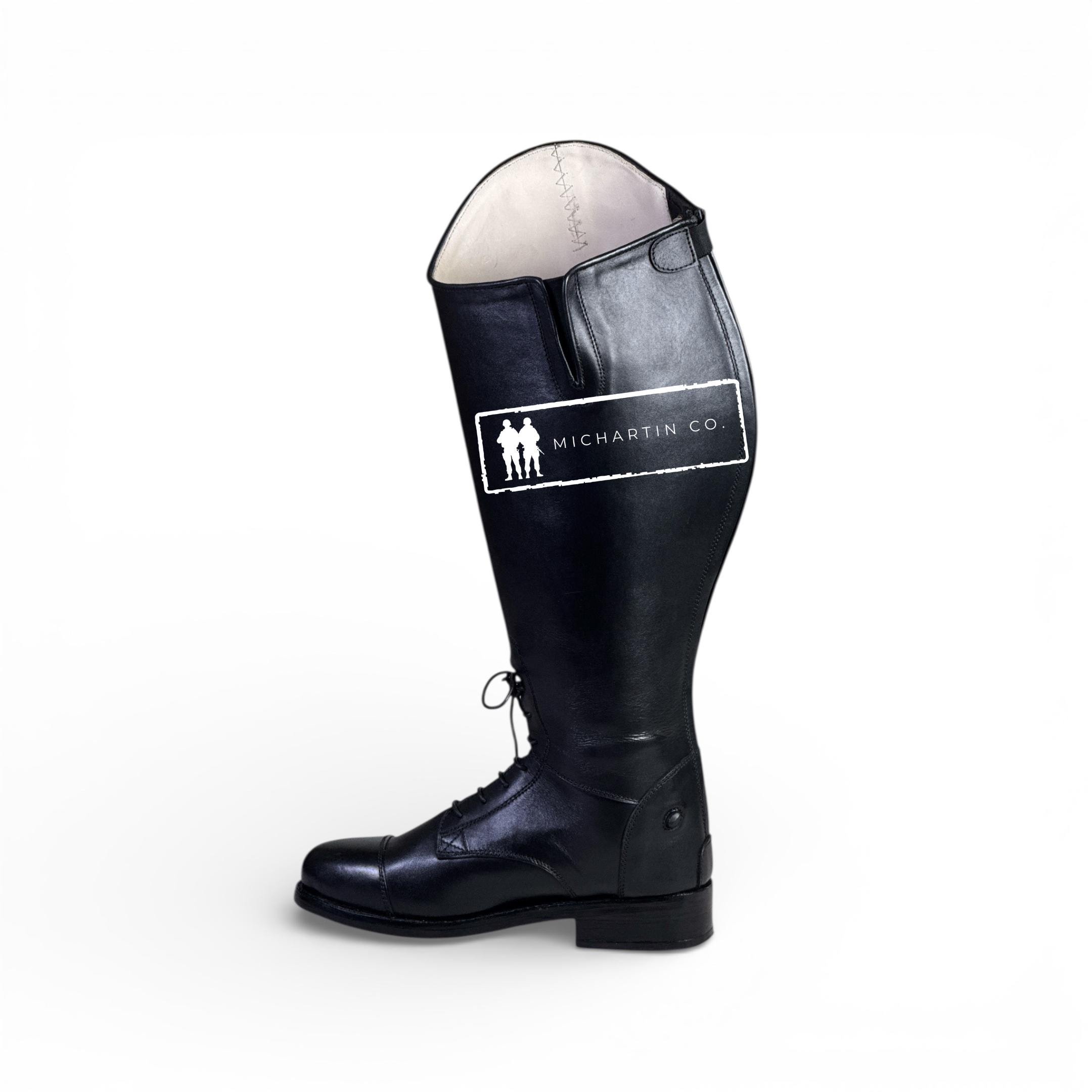 Bottes anglaises cuir noir à lacets - L'Atelier de la Botte