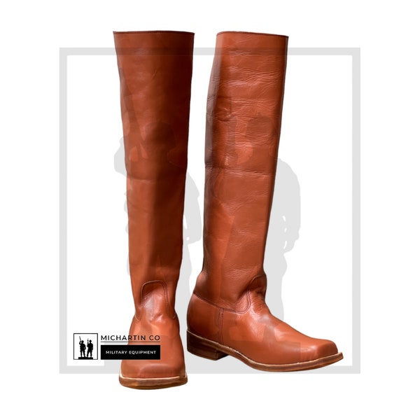 Bottes longues en cuir marron personnalisées avec semelle en cuir - T Toe, bottes de motards, bottes d’équitation, équitation, bottes faites à la main, tailles disponibles