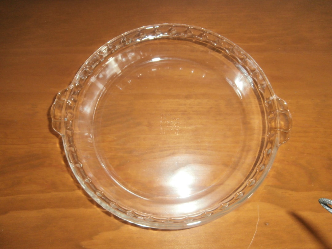 Pyrex 9.5 229 Glass Deep Dish Pie Quiche Pan Plate Fluted Scalloped Edges W/ Handles Etsy