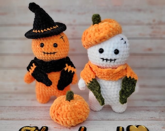 PDF PATTERN ENGLISH | Cute Smiling Ghosts, Amigurumi toys Plushies Halloween
