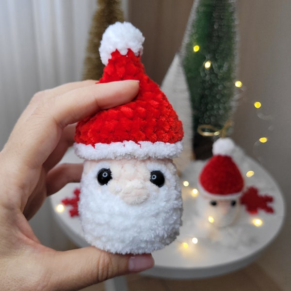 Crochet Pattern PDF ENGLISH "Mini-Santa Ho-ho"  Amigurumi tutorial New year toys