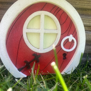 Fairy Door, Red Door, Miniature Door, Fairies, Garden Ornament