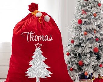 Personalised Christmas Santa Sack | Christmas Gift Bag | Present Gift Bag | Stocking Stuffer | Custom Name Santa Sack | Red Santa Sack |