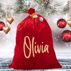 Personalised Christmas Santa Sack | Christmas Gift Bag | Present Gift Bag | Stocking Stuffer | Custom Name Santa Sack | Red Santa Sack |