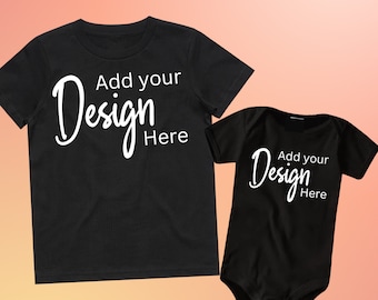 Personalised Adult Tee & Onesie | Custom T-Shirt | Custom Onesie | Design Your Own | Matching Shirt and Onesie | Announcement | Birthday