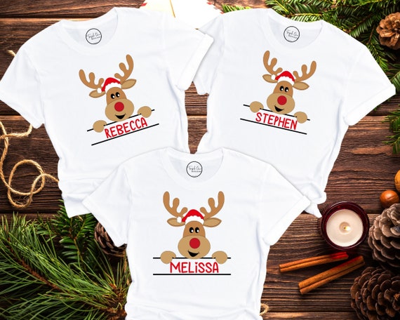 Playeras navideñas de reno sale