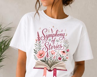 Symphony of Stories Floral Book Week Shirt, Teacher Librarian Tee, Kids Book Parade T-Shirt, Book Week 2026