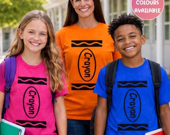Crayon Shirt, Book Week Costume, Matching Teacher & Student Shirts, Kids Crayon T-Shirt