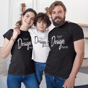 Custom T-Shirt Design Your Own Shirt Personalise T-Shirt or Onesie Matching Family Shirts Announcement Birthday Family Shirts image 2