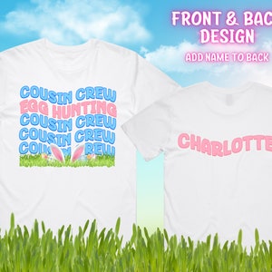 Personalised Easter T-Shirt | Custom Easter Shirt | Cute Bunny Kids Shirt | Add your Name | Easter Bunny Shirt | Baby and Kids Easter Gift