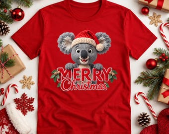 Australian Christmas T-Shirt, Aussie Animal Christmas Shirt, Koala Kangaroo Xmas Tee, Kids Christmas Shirt, Australian Animal Gift