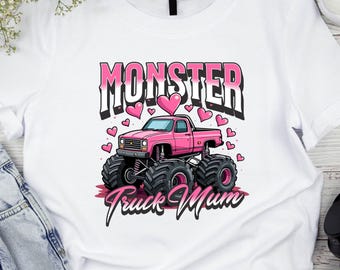 Monster Truck Mum T-Shirt | Pink Monster Jam Shirt