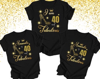 Personalised Birthday Matching Shirts | Birthday Crew T-shirts | 60th Custom Birthday Tee Shirt | 50th Birthday Shirts | Family Matching Tee